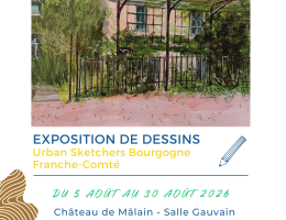 Exposition de dessins des Urban Sketchers Bourgogne Franche-Comté