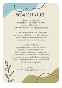 Crédits photo : Yoga de la Vallée