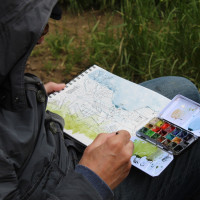 Village croqué par les Urban Sketchers BFC