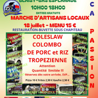 Marché artisans locaux et exposition véhicules anciens