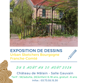 Exposition de dessins des Urban Sketchers Bourgogne Franche-Comté