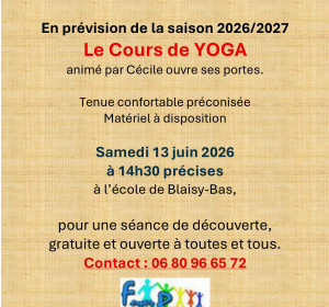 Séance découverte du Yoga
